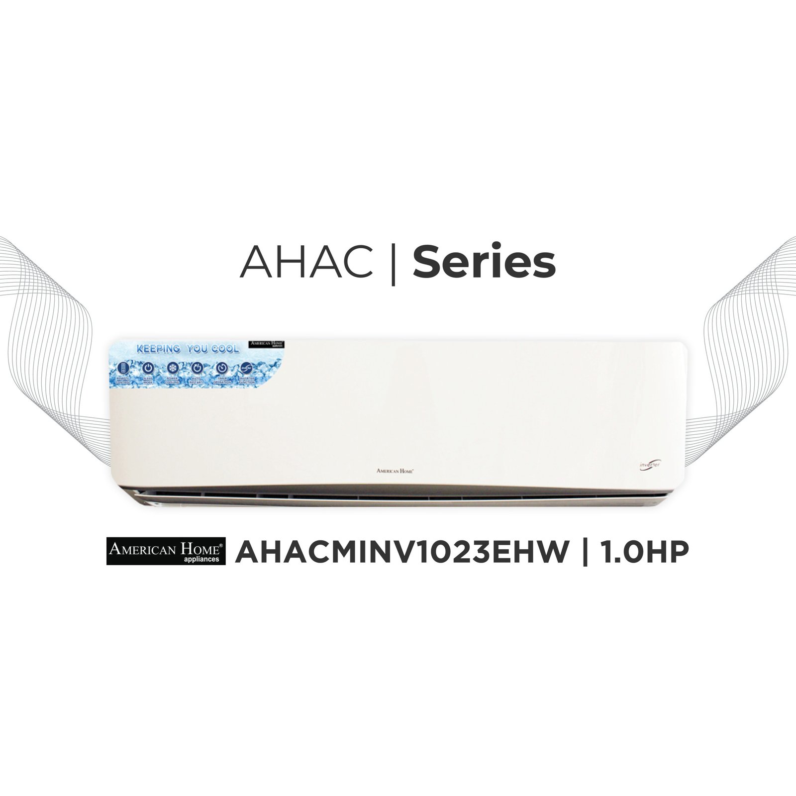 American Home AHACMINV1023EHW | 1.0HP Split Type