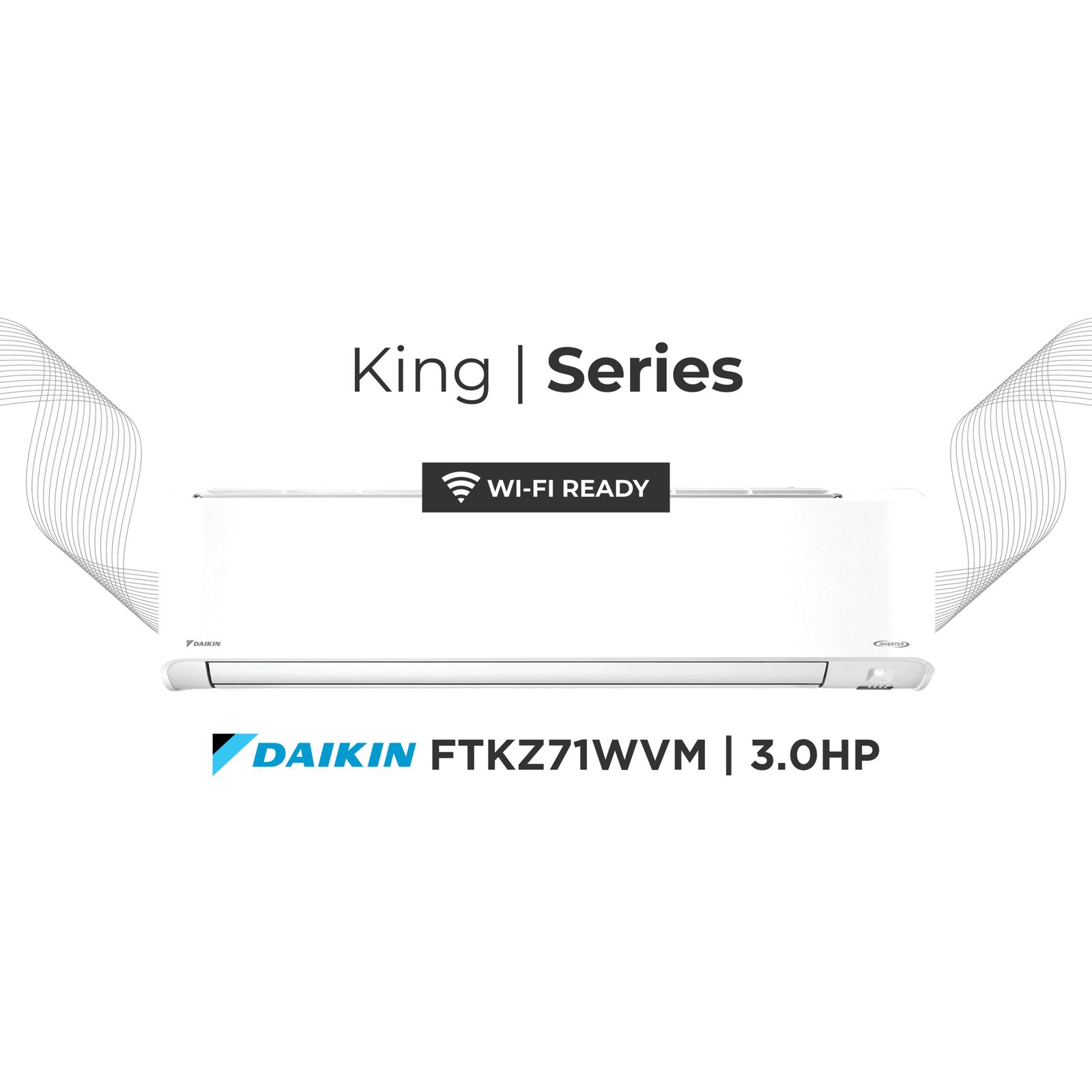 Daikin King Series FTKZ71WVM | 3.0HP Split Type