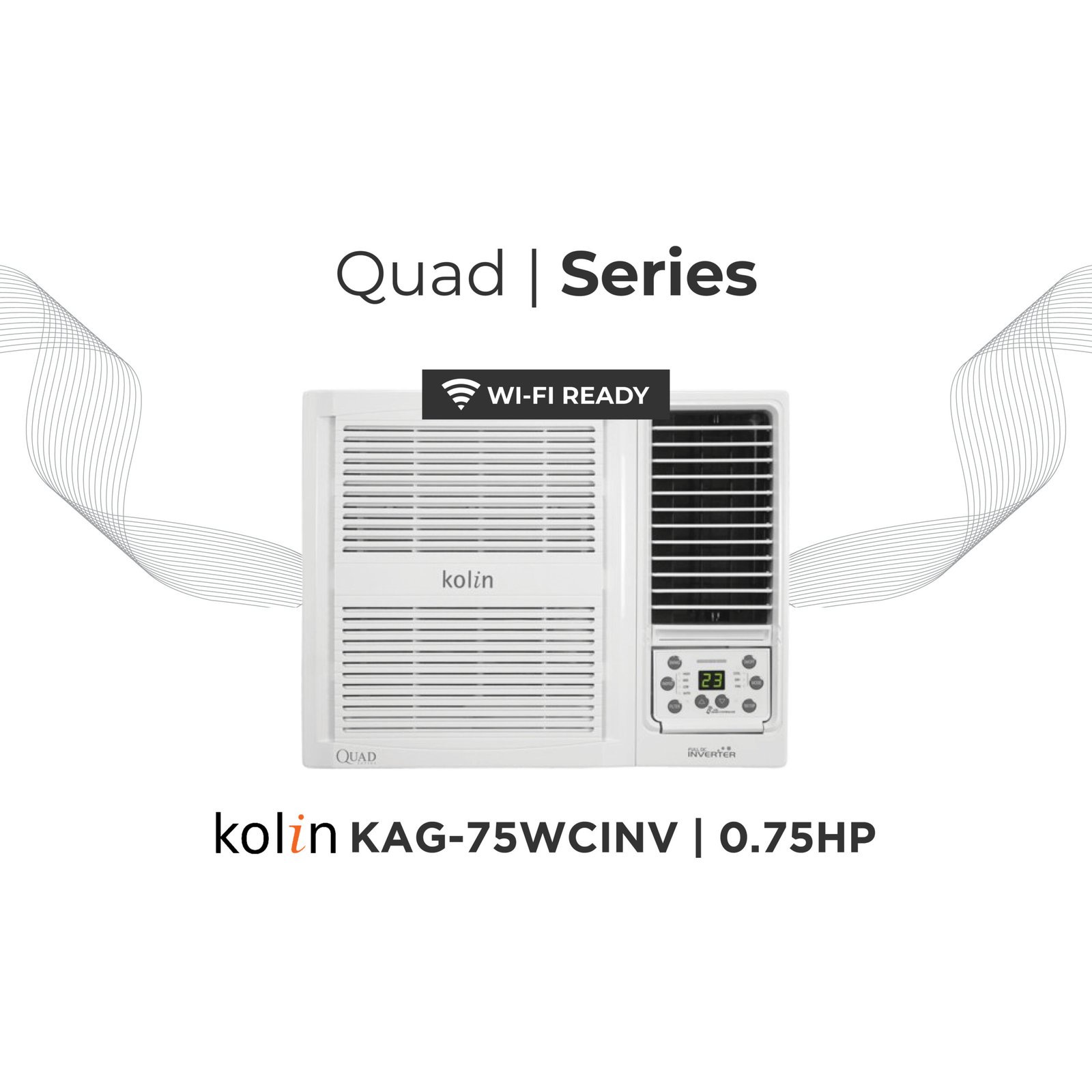 Kolin Quad Series KAG-75WCINV | 0.75HP Window Type