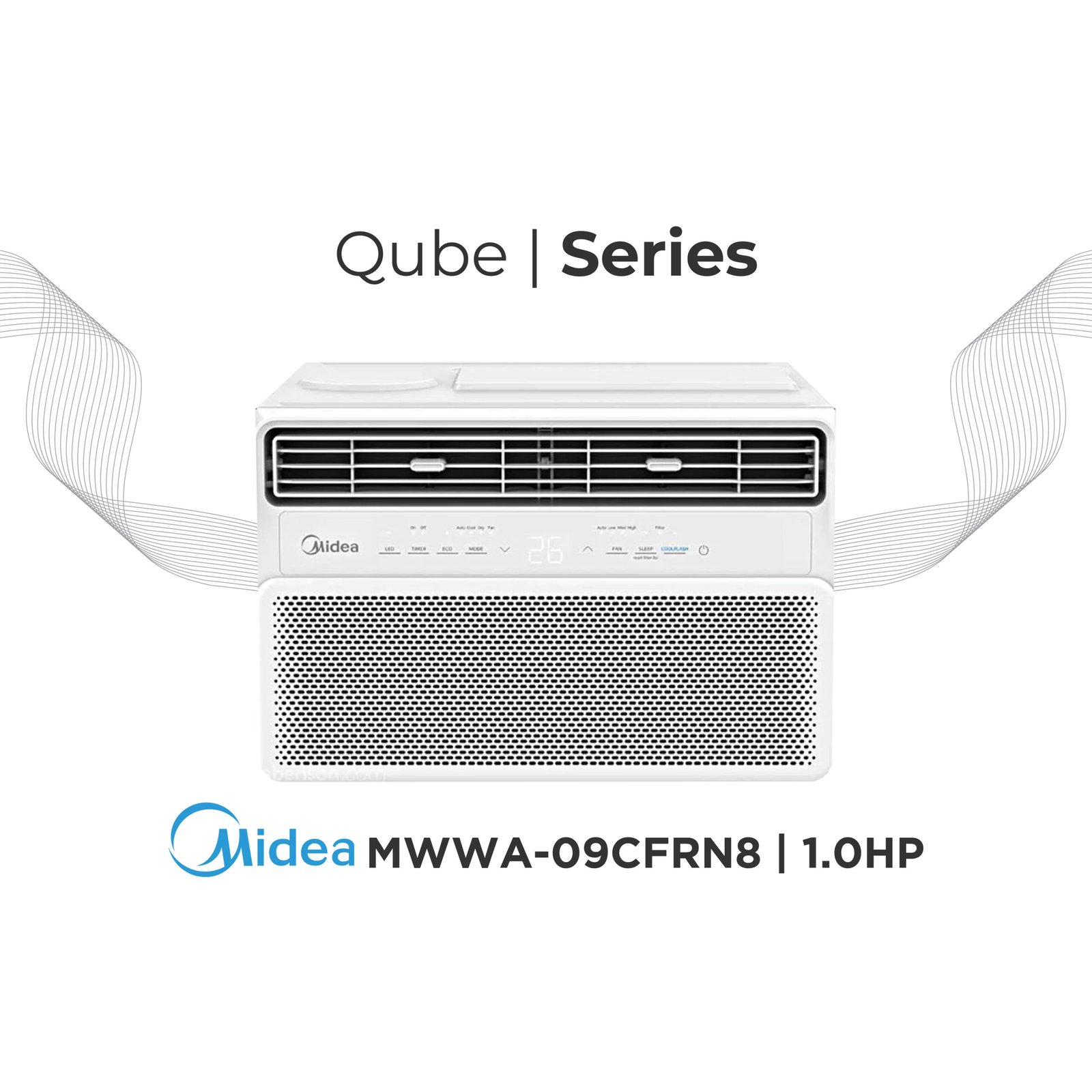 Midea Qube Series MWWA-09CFRN8 | 1.0HP Window Type
