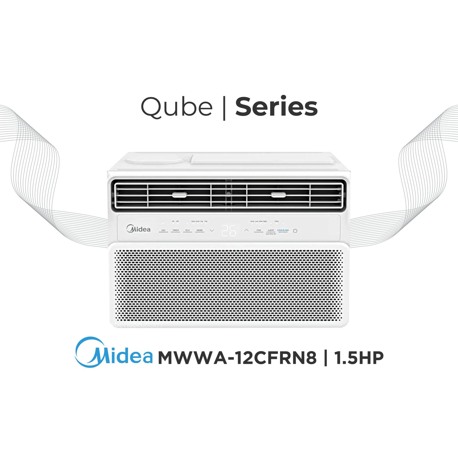 Midea Qube Series MWWA-12CFRN8 | 1.5HP Window Type