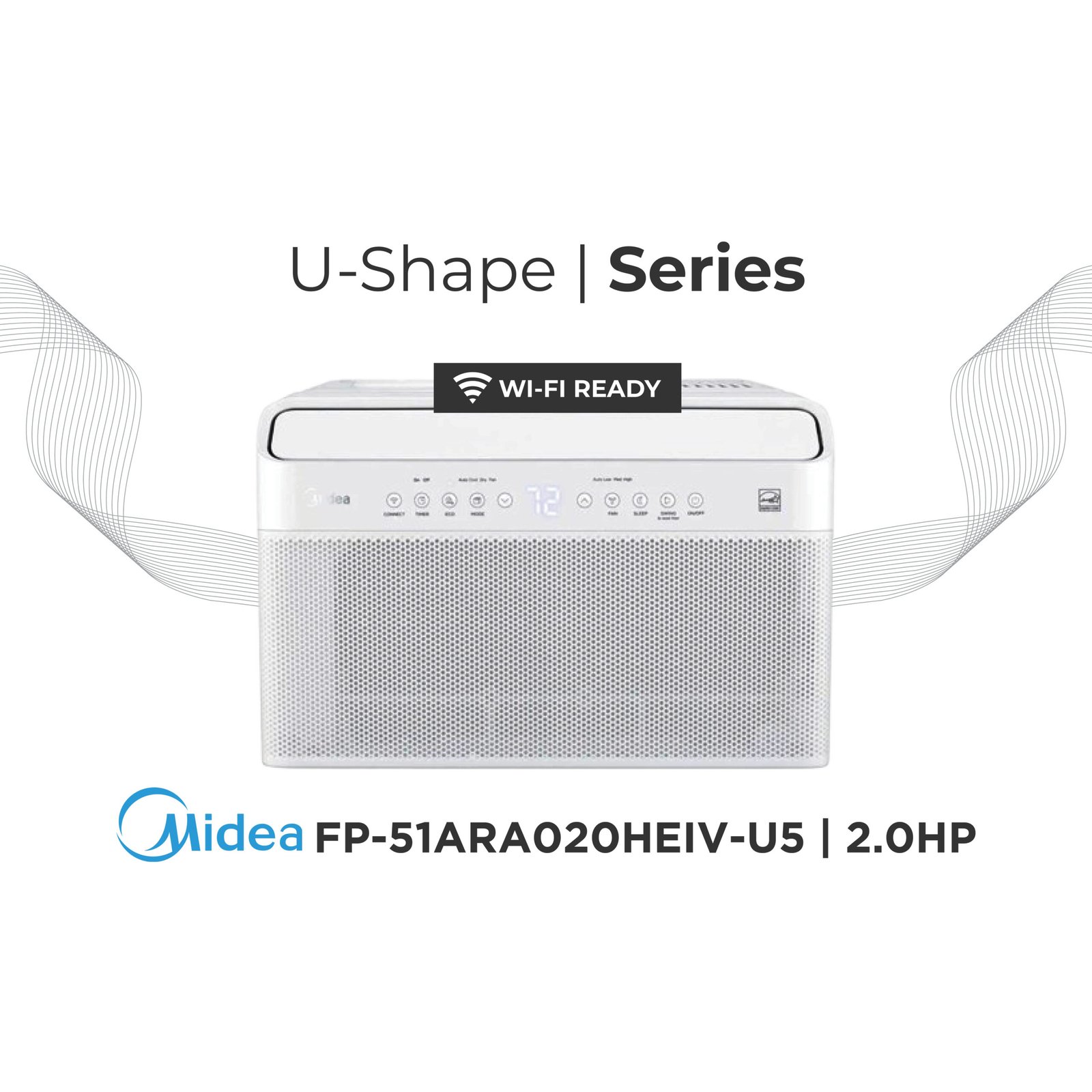 Midea U-Shape Series FP-51ARA020HEIV-U5 | 2.0HP Window Type