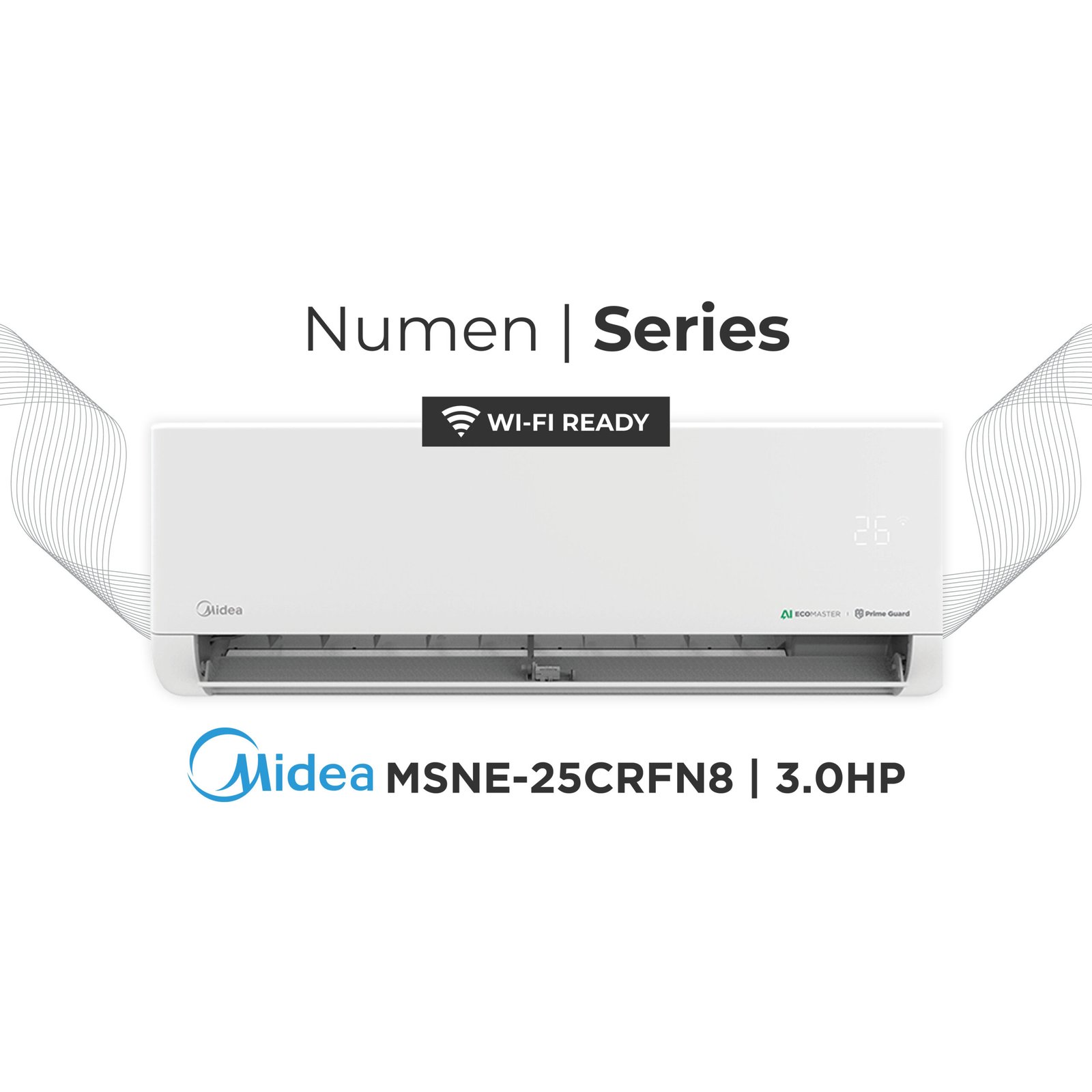 Midea Numen Series MSNE-25CRFN8 | 3.0HP Split Type