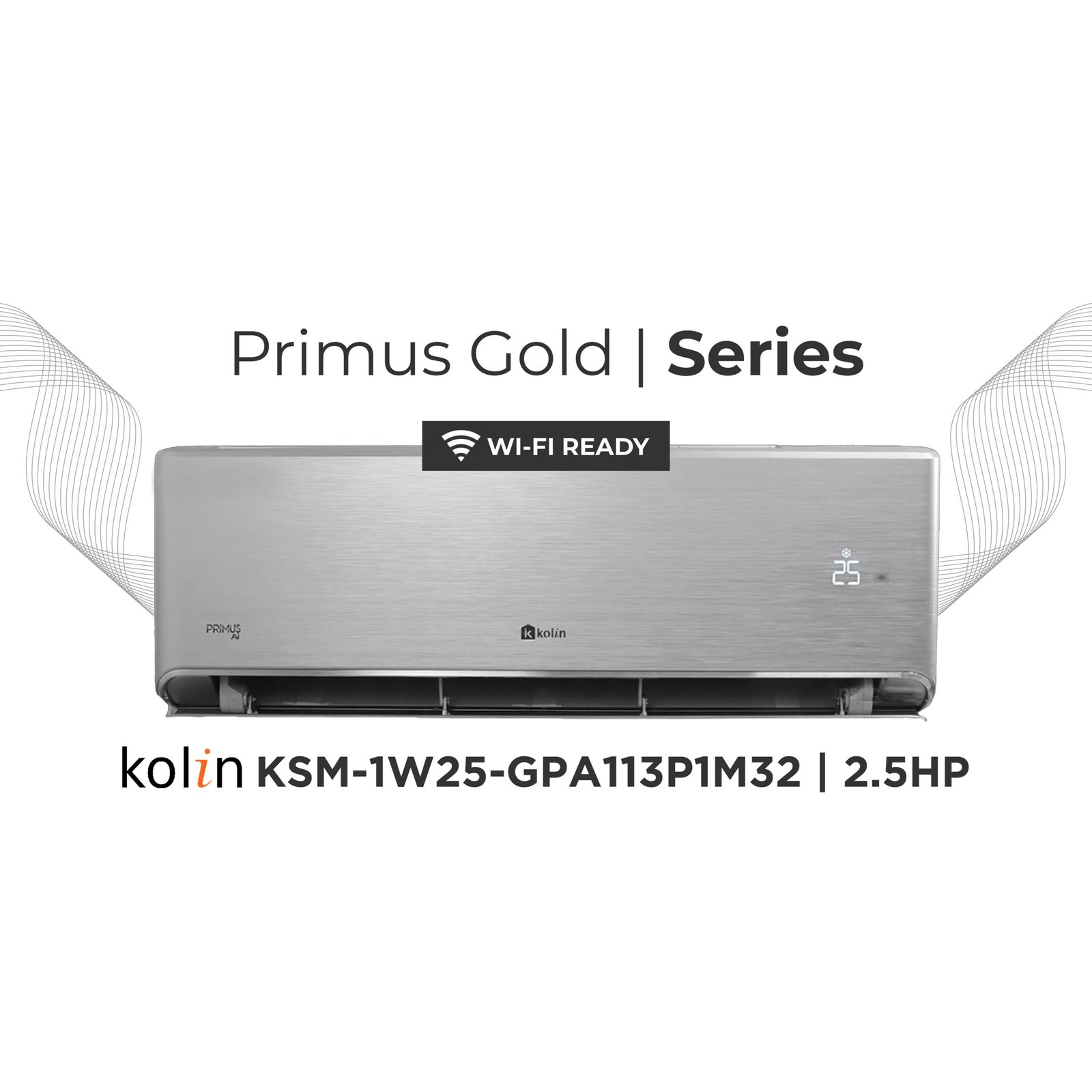 Kolin Primus Gold Series KSM-1W25-GPA113P1M32 | 2.5HP Split Type
